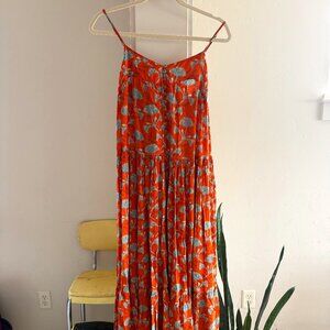 Roma Women's The Rio Burnt Flowers Print Maxi Dress